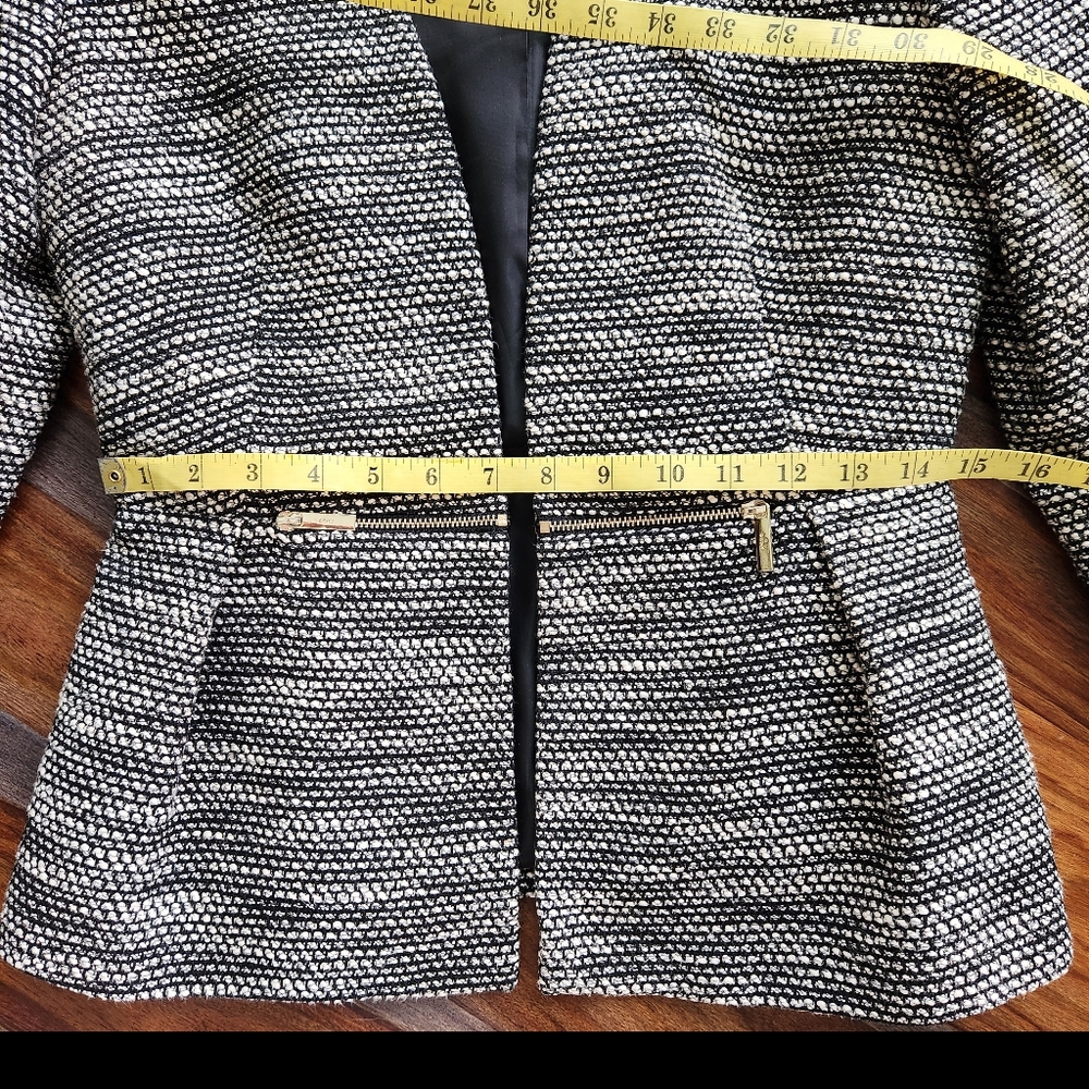 Gorgeous DNKY Blazer Jacket Dressy Zippers Size 2 Beautiful Stylish - Picture 6 of 12